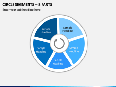 Circle Segments – 5 Parts PPT Slide 1