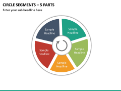 Circle Segments – 5 Parts PPT Slide 2