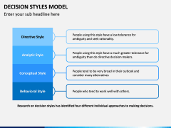 Decision Style Model PPT Slide 12