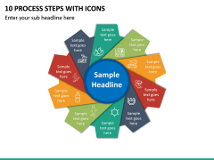 10 Process Steps with Icons PPT slide 2