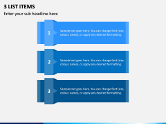 3 List Items PPT Slide 1