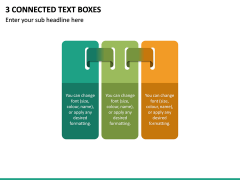 3 Connected Text Boxes PPT Slide 2