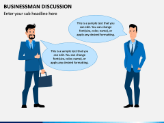 Businessman Discussion PPT Slide 1