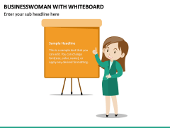 Businesswoman With Whiteboard PPT Slide 2