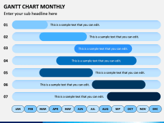 Gantt Chart Monthly PPT Slide 3