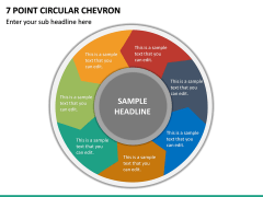 7 Point Circular Chevron PPT Slide 2