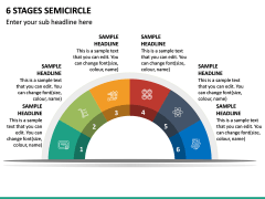 6 Stages Semicircle PPT Slide 2