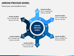 Arrow Process Wheel PPT Slide 3