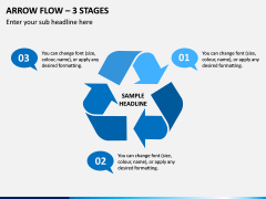 Arrow Flow – 3 Stages PPT Slide 1