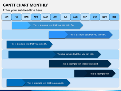 Gantt Chart Monthly PPT Slide 1