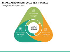 3 Stage Arrow Loop Cycle In A Triangle PPT Slide 2