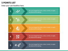 5 Points List PPT Slide 2