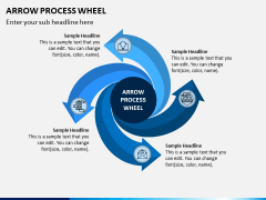 Arrow Process Wheel PPT Slide 8