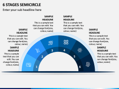 6 Stages Semicircle PPT Slide 1