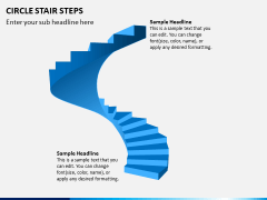 Circle Stair Steps PPT Slide 1