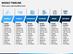 Weekly Timeline PPT Slide 1