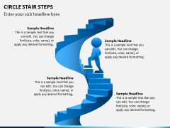 Circle Stair Steps PPT Slide 6