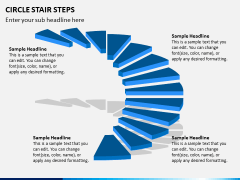 Circle Stair Steps PPT Slide 2