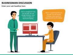 Businessman Discussion PPT Slide 4