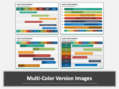 Gantt Chart Monthly Multicolor Combined