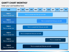 Gantt Chart Monthly PPT Slide 2