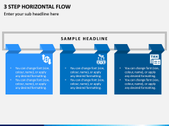 3 Step Horizontal Flow PPT Slide 1