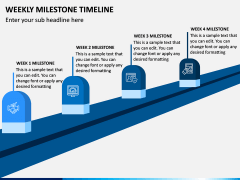 Weekly Milestone Timeline PPT Slide 1