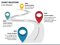 Yearly Milestone Free PPT Slide 1