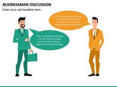 Businessman Discussion PPT Slide 3