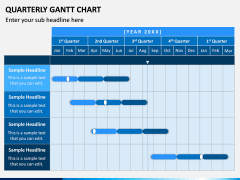 Quarterly Gantt Chart PPT Slide 3